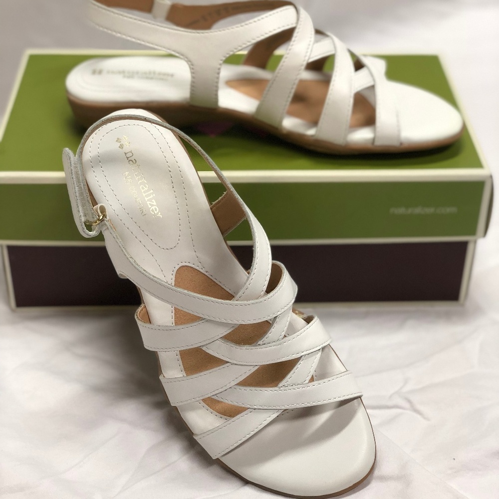 Naturalizer White Sandals